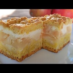 Яблочный пирог тает во рту, Вкусный пирог с яблоками рецепт.