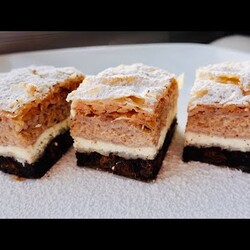 MEDJIMURSKA GIBANICA SA CETIRI NADJEVA,MAK, SIR, ORASI I JABUKE (MEDJIMURIAN 4 LAYER PHYLLO SQUARES)
