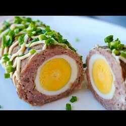 Вместо любой КОЛБАСЫ | Мясной рулет с Яйцом