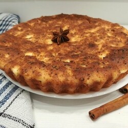 Рецепт Творожно-сметанный пирог с яблоками