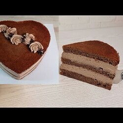 торт КОФЕЙНЫЙ БАРХАТ ! Сборка кофейного торта ! Бисквит в форме сердца! ПОДРОБНО ! БАРХАТНЫЙ БИСКВИТ
