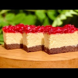 СИРНИК З ВИШНЯМИ НА ШОКОЛАДНОМУ ТІСТІ