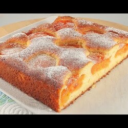 Абрикосовый Пирог * Потрясающе Вкусный * Очень Легкий Рецепт