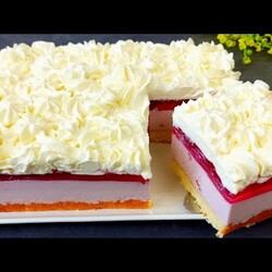 Йогуртовый муссовый вишнёвый торт