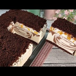 Быстрый торт ЛЁГКОСТЬ! Воздушный Йогуртовый Торт! Нежнейший Тает во рту! Шоколадный Торт с персиками