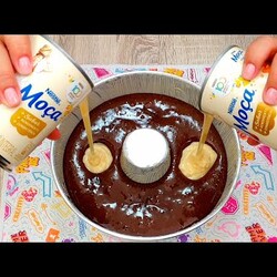 шоколадный кекс со сгущёнкой