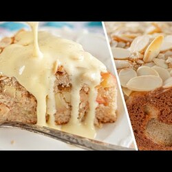 Вкуснее чем шарлотка! ИРЛАНДСКИЙ ЯБЛОЧНЫЙ ПИРОГ c ванильным кремом соусом | кекс с яблоками