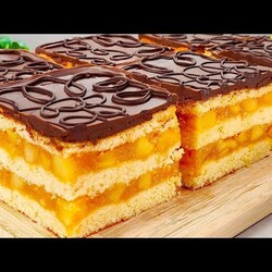 шоколадно-яблочный торт