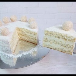 торт РАФАЭЛЛО! идеальный КОКОСОВЫЙ БИСКВИТ! конфетки КОКОСОВЫЕ быстро и вкусно Сборка торта РАФАЭЛЛО