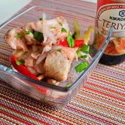 Маринованная щука с овощами