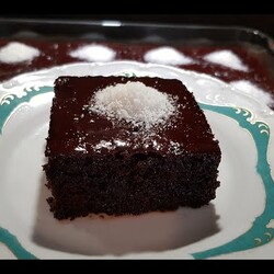 Турецкий мокрый шоколадный кекс - шокол. заливка