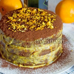Шоколадный торт с апельсиновым кремом