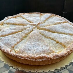 пирог с пудингом и яблоками