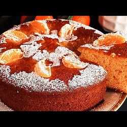 Мандариновый пирог!  Лёгкий рецепт за 10 минут