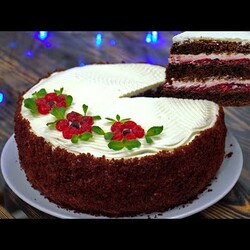 Торт ВИШНЯ в ШОКОЛАДЕ | Бюджетный Торт с Богатым Вкусом | Кулинарим с Таней