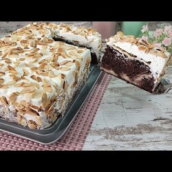 dieser saftige Schokokuchen wird mit der Creme gebacken! Alle werden begeistert! Marmorkuchen!