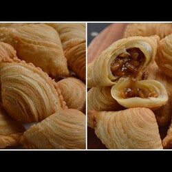 слоёное печенье с яблоками. Быстрый рецепт