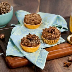 Яблочные маффины с фундуком без яиц