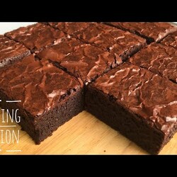 The Best Fudgy Cocoa Brownies  Without Chocolate | บราวนี่โกโก้ สูตรบราวนี่หน้าฟิล์ม เนื้อหนึบ