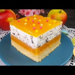 STRACCIATELLA Z JABŁKAMI - DODAŁAM GALARETKĘ DO SOKU POMARAŃCZOWEGO