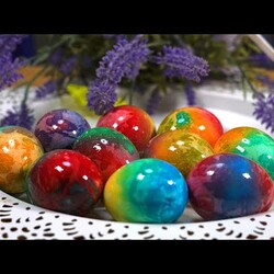 Как Оригинально и очень быстро покрасить яйца на Пасху 2022 Салфетками в 3 ЦВЕТА