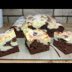 Czekoladowe ciasto z masą serową