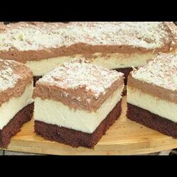 Pyszny delikatny SERNIK z czekoladową pianką (pieczony) na kakaowym mięciutkim cieście  #sernik