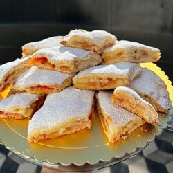 Печенье с фруктами и заварным кремом!!