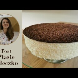 Tort ptasie mleczko z niespodzianką w środku. Ciasto ptasie mleczko. Przepis na ptasie mleczko