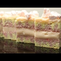 ПЛЯЦОК "РАНКОВА ЗОРЯ" або "СВІТАНОК" - новий, авторський рецепт. БІСКВІТ + ЗЕФІРНИЙ КРЕМ.