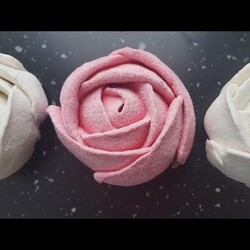 Зефирные розы зефир из клюквы с уменьшенным количеством сахара