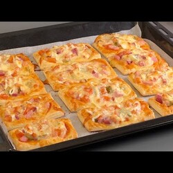 Бутерброды на слоёном тесте