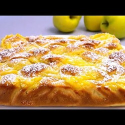 ЯБЛОЧНЫЙ ПИРОГ с Заварным Кремом! Вкуснее Шарлотки!