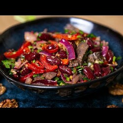 Праздничный салат ТБИЛИСИ. Грузинский салат с говядиной.