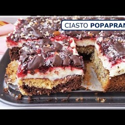 CIASTO POPAPRANIEC | Ciasto z makiem, kokosem, dżemem porzeczkowym i budyniem | Ciasto na święta
