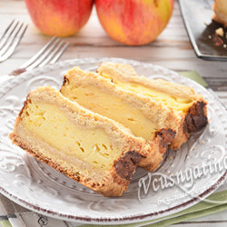 Творожный пирог с яблоками: рецепт с фото пошагово в духовке
