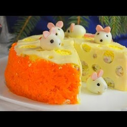 НОВОГОДНИЙ САЛАТ "Мышки на Сыре" ГЛАВНОЕ БЛЮДО на Новый год 2020