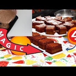 Čarobni kolač od čokolade i naranče recept iz jedne smjese 4 sloja