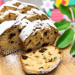 Лимонный кекс с вяленым черносливом