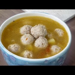 Недетский суп с фрикадельками, попробуй шарики на вкус!