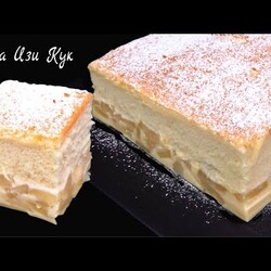 Волшебный ПИРОГ С ЯБЛОКАМИ, умный пирог 3 в 1 Бисквит Суфле и Крем, Люда Изи Кук, выпечка к чаю