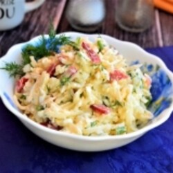 Салат с дайконом и яйцами