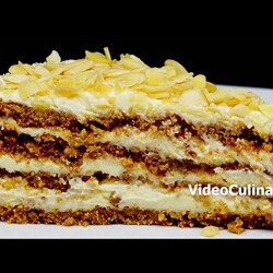 Торт Пломбир без выпечки,заварной сметтанный крем