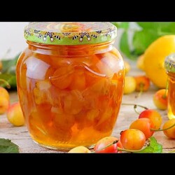 Янтарное варенье из желтой (белой) или розовой черешни с лимоном на зиму!