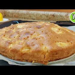 "Дырявая" выпечка. Молочный Яблочный пирог с заливкой - Бесподобно вкусно!