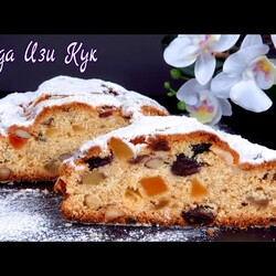 ПАСХАЛЬНЫЙ КЕКС на творожном тесте без дрожжей пирог как кекс Штоллен Люда Изи Кук выпечка на Пасху