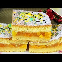 PROMYCZEK - PRZEPIS NA FANTASTYCZNE CIASTO Z MASĄ JABŁKOWO-BRZOSKWINIOWĄ