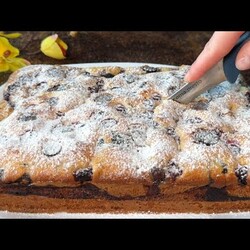 вишнёвый пирог по бабушкиному рецепту!