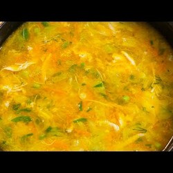 Суп из курицы. Секретный ингредиент Манка.