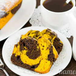 Мраморный тыквенный кекс - пошаговый рецепт